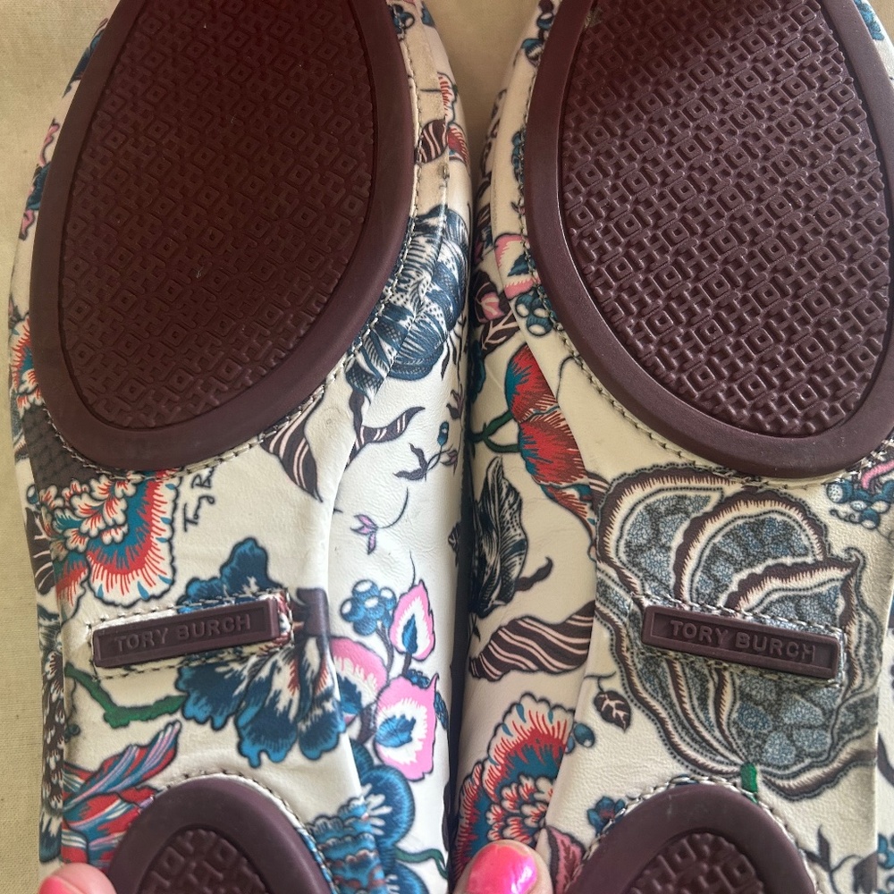 ๐ธ NEW ๐ธ Tory Burch Minnie Ballet Floral Flats 8.5 - Picture 8 of 8